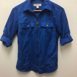 Micheal Kors blue zip top
